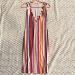 SHEIN Colorful Striped Midi Dress